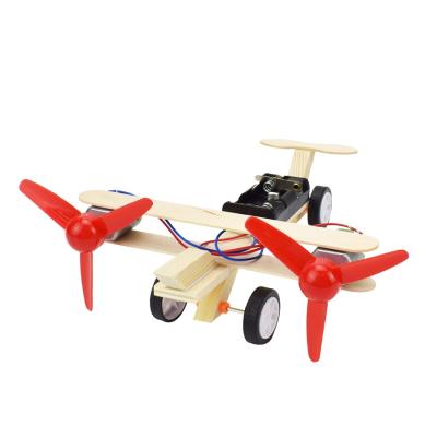 China puzzle & creative & Classics & Stunning Dual Electric Thruster Glider DIY Model Kit Toys For Boys Science Children Creative Physics Toy Handmade Wood Plastic Model for sale