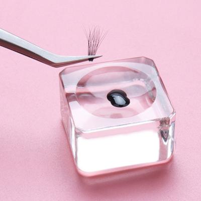 China Wholesale Feather Graft Eyelash Glue Square Laminator Pad USA Crystal Glass Gasket Eyelash for sale