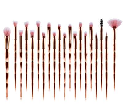 China Angular Blush 20pcs Professional Private Label Makeup Brush Set Cosmetics Makeup Tool Fiber Hair Makeup Brushes for sale