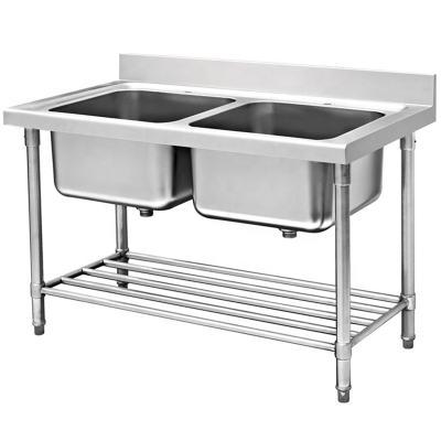 China USA & EU Style Kitchen Equipment Stainless Steel Single Dirty Dish Cleaning Operation Table for sale