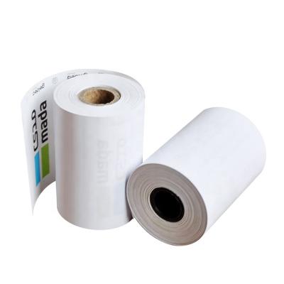 China 57mm Paper POS Receipt Paper Soft Surface Thermal 80mm Rolls For ATM / POS Machine for sale