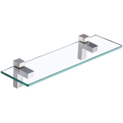 China Wall Mounted Type Decorative Bathroom Tempered Glass Wall Mounted Shelf for sale