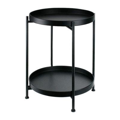 China (Size) Rustproof and Waterproof Round Metal Double Row Adjustable Outdoor and Indoor Side Table for sale