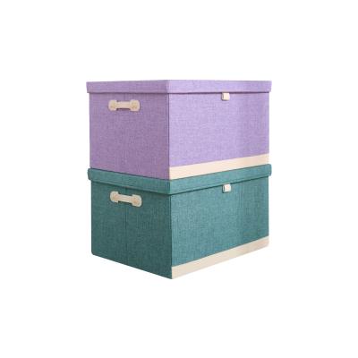 China Viable Collapsible Kids Cloth Storage Chest Bins Cube Organizer Collapsible Large Toy Storage Box for sale