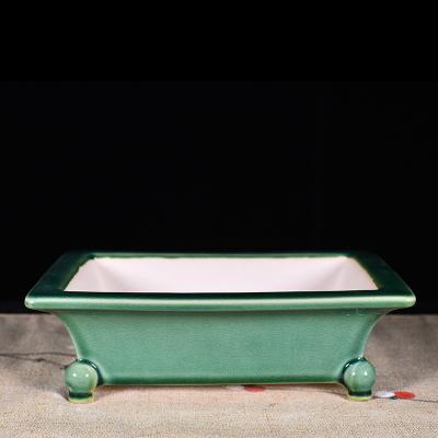 China High quality minimalist bonsai pot wholesale pot rectangle shape ceramic planters for sale