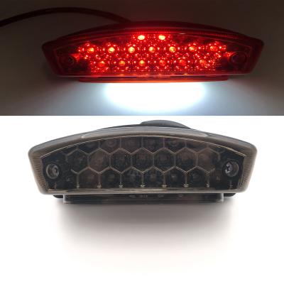 China Retro ABS Plastic Motorcycle Accessories Adjustable Modified Rear Tail Light REALZION LED Rear Tail Light For Universal for sale