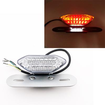 China ABS REALZION Motorcycle Plastic Accessories Wholesale Retro Aluminum Adjustable Light Led Rear Tail Tail Light For Universal for sale