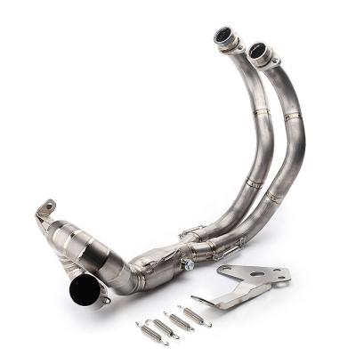 China REALZION Stainless Steel Motorcycle 304 Stainless Steel Exhaust System Link Pipes Full 51mm For YAMAHA MT07 FZ07 for sale