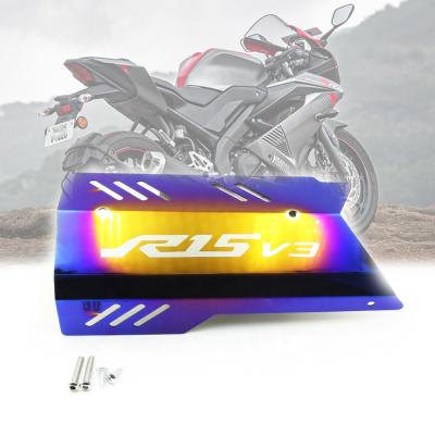 China REALZION Motorcycle Aluminum Accessories Racing Exhaust Muffler Modified Pipe Cover For YAMAHA R15 V3 2017-2019 for sale