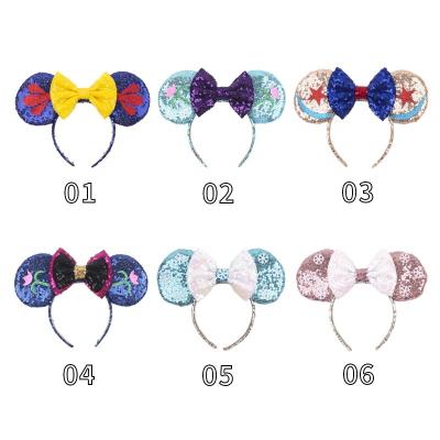 China MIO New Arrival Cute Mouse Hair Decoration Sweet Bow Tie Ears Headband For Kids Children Festival Holiday Hair Accessories Party Head Band for sale