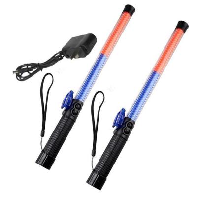 China 54cm Length LED Warning Lamp Traffic Signal Baton Handheld Plastic Led Flashing Light Flashing Guide Wand for sale