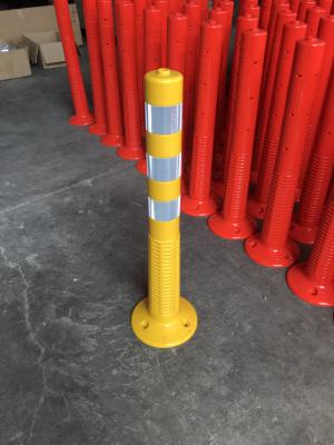 China Warning Spring Post PU 750mm Orange Flexible Traffic Bollard Reflective Delineator Post for sale