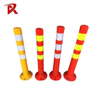 China 75cm Outdoor Road Safety Warning Durable Pu Plastic Traffic Warning Post en venta