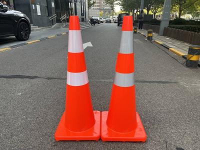 China Highway Traffic Cone 36 Inch Flexible Pvc Verkehrskegel Verkehrskegel für den Straßenbau zu verkaufen