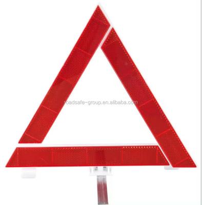 China 38.5cm In Length PP Red Foldable Warning Triangle Emergency Safety Triangles For Car en venta