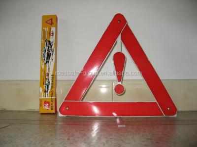 China Portable Motorcycle Warning Triangle Side Road Emergency Triangles For Trucks for sale