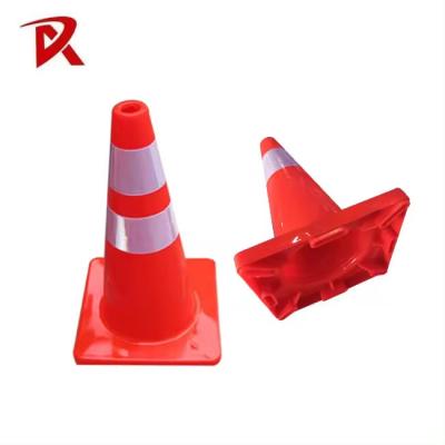 China PVC Orange Safety Cones 0.65KG Reflective Warning Cone 45cm for sale