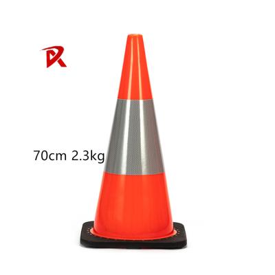 China Cones de seguridad de PVC de 70 cm de alta visibilidad Cones de estacionamiento Cones de seguridad del tráfico en venta