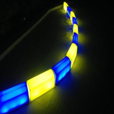 China LED Traffic Warning Light CurbStone Plastic Road Curb Stone For Driveway for sale