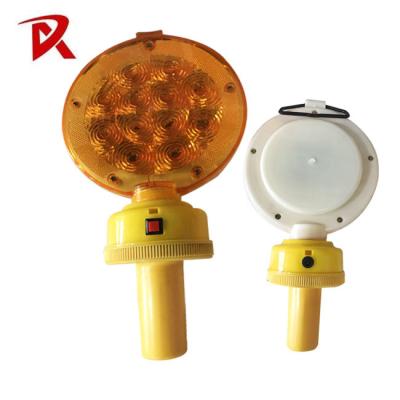 China Waterproof Led Solar Warning Light With Handle Super Bright Long Lifetime 12led For Road Safety for sale