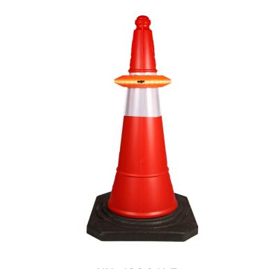 China Custom Led Road Cone Topper Recharged Flashing Safety Traffic Cone Commander Light Warning Ring For Roadblock for sale