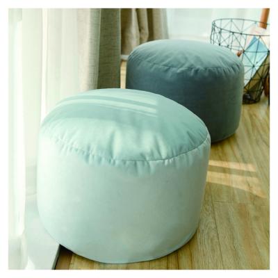 China Lazy seat stool of viable multi-colored velvet filled with foam particles for sale