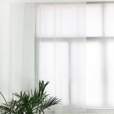 China Blackout Sheer Gauze Bedroom Curtain With Newly Designed Heat Drill Decoration for sale