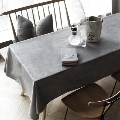 China High quality decoration solid color velvet tablecloth adorns the table for sale