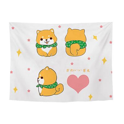 China Newest Simple Cartoon Design Printed Wall Hanging Decoration Tapestry Baby Room Home Tapestry 75x100cm for sale