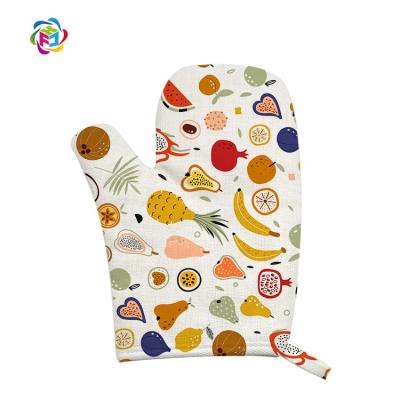 China Wholesale Durable Long Thicken Oven Mittens Sublimation Blank White Silver Coated Canvas Oven Mitt for sale