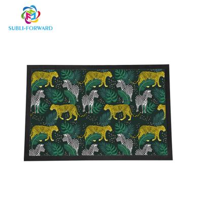 China Wholesale Dye Sublimation Polyester Door Mat Blank Plain Rubber Pvc Floor Mat-60*80cm Non-slip Indoor Outdoor Indoor Printable Door for sale