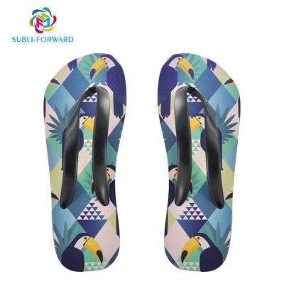 China Wholesale Lit Sublimation Printed Custom Mens Slipper Flip Flops For Leisure Time Adults Beach Slippers Flip Flops for sale