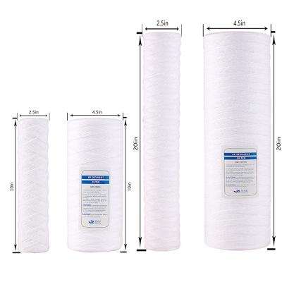 China Filtration cartridge water filter 10*2.5 pp coiled coiled water filter water filter cartridge length 9cm for sale