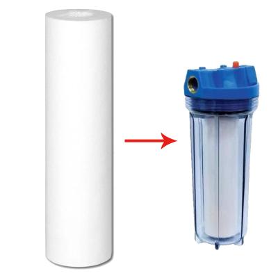 China Hotel PP Deposit Deposit Filter Water Sediment PP Spun Filter Cartridges With 222 / 226 Fin Mount / Doe for sale