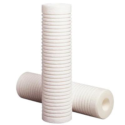 China Hotel 10 Inch Fluted Surface PP Melt Filter Cartridge Membrane Blown Sediment PP Melt Blown Filter Cartridge For Water Treatment for sale