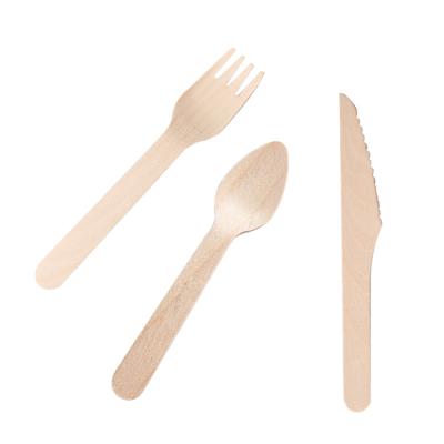 China Cheap Disposable Wooden Portable Flatware Flatware Spoon Knife Wooden Spoon Knife for sale