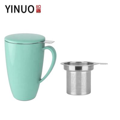 China Disposable Fashionable Portable Custom Logo Color Cup Food Grade Mug Ceramic Coffee Mug for sale