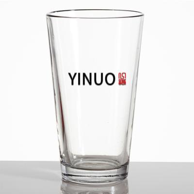 China Hot-selling classic home shaker beer glass shatterproof bar frosted beer glassware for sale