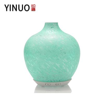 China Car Portable Electric Art Humidifier Ceramic Aroma Glass Ultrasonic Diffuser for sale