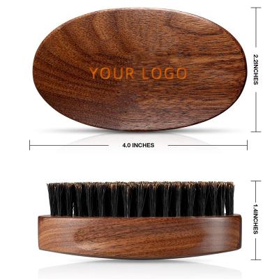 China Wholesale Logo Bamboo Wooden Board Bristle Beard Brush Free Fan Brush and Comb Set for Men for sale