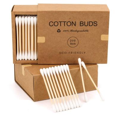 China Daily Beauty Personal Care Factory Price Ear Cleansing Biodegradeable Cotton Eco Friendly Bamboo Buds for sale