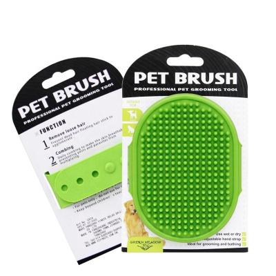 China LOW MOQ Sustainable Cheap Rubber Cat Washing Hair Brush Dog Pet Bath Grooming Brush for sale