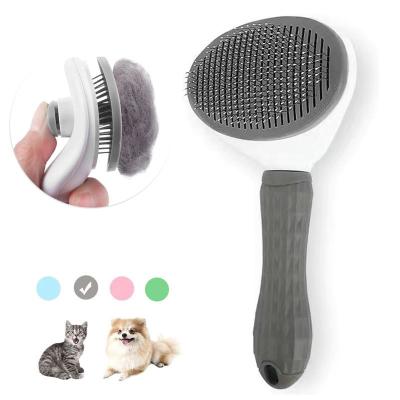 China Non-slip Hair Comb Stainless Steel Dog Pearl Comb Brush Cat Hair Brush Pet Hair Removal Comb Viable Non-Slip Accessories for sale