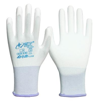 China Anti-Slip Anti-Static Anti-Static Glove Knitted Polyester Nylon Latex Coated Safety Gloves for sale