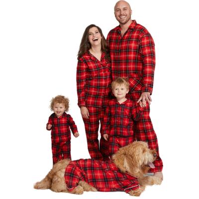 China 2023 Christmas Breathable Family Print Casual Pajamas Matching Adult Onesie Baby+Dog Sleepwear Homewear For Pet Baby Kids Mom Dad for sale