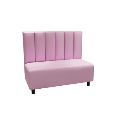 China Durable Stable Customize Wooden Restaurant Furniture Pink Used Restaurant Sofa for sale