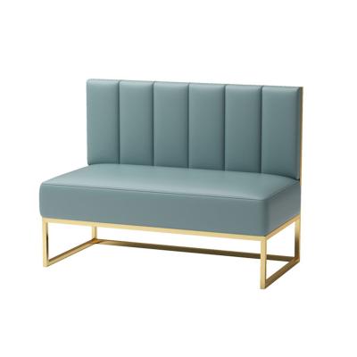 China Durable Stable Foshan Factory Restaurant Seat Bench Metal Frame Custom Leather Seating Sofa for sale