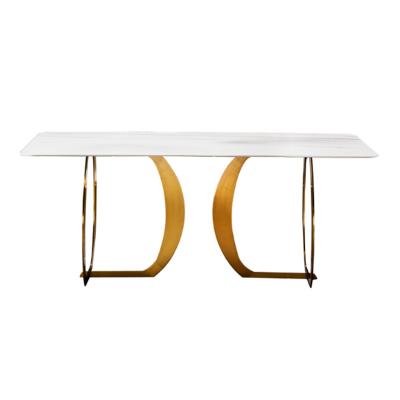 China Modern Home Furniture Marble Top Metal Living Room Stainless Steel Solid Wood Gold Coffee Table for sale