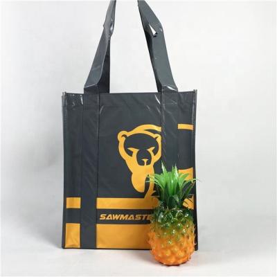 China New Handled Recycle Promotion Food Laminated Bag With Matte Top Finished Bulk Printed Reusable Grocery Bag Promotion Wholesale for sale