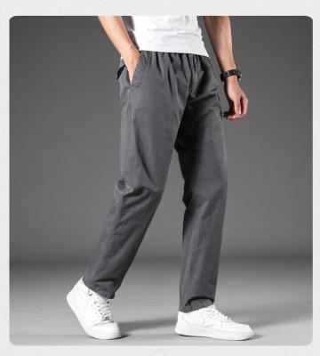 China 2021 Autumn new straight-leg cargo style sports pants breathable cotton plus size loose casual pants for man for sale